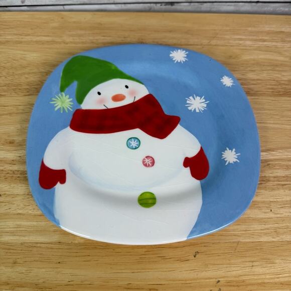 Santa Co Snowman 8” Plate - Picture 1 of 2